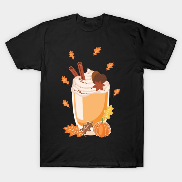 Pumpkin Spice Latte II T-Shirt by Just a Cute World